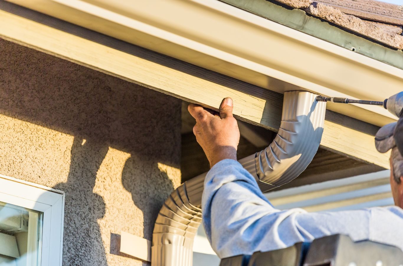 Protek Gutters team performing expert installation in Springfield, MO, ensuring long-lasting protection—Gutter Installation Near Me.